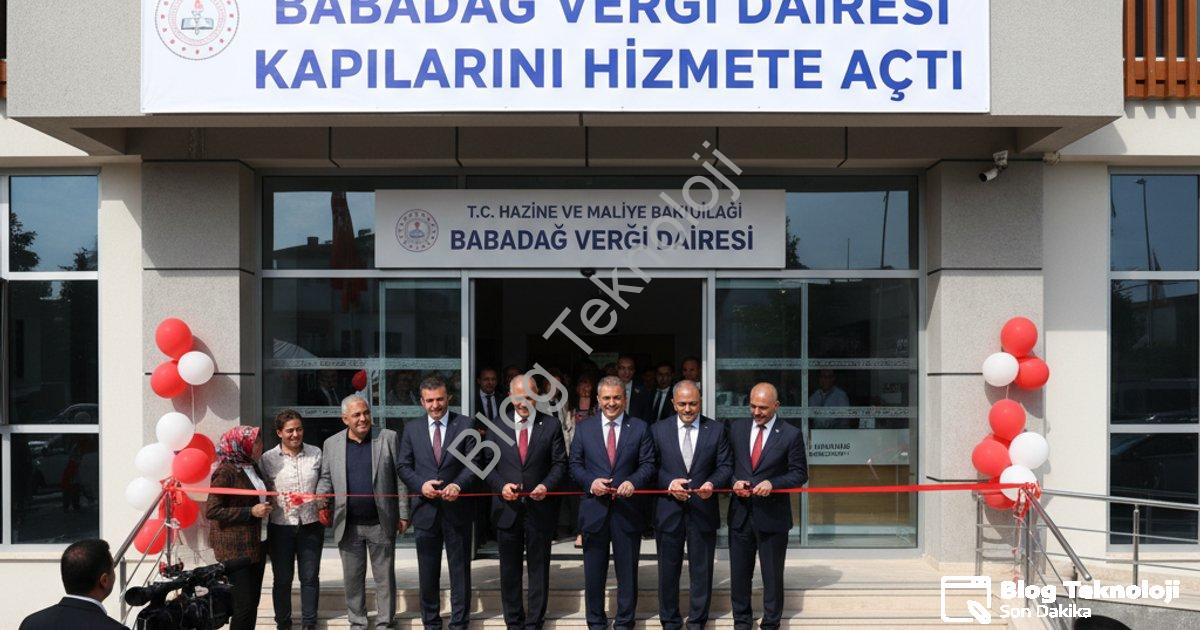 "Babadağ Vergi Dairesi kapılarını hizmete açtı" başlıklı haber için fotorealistik, profesyonel bir h