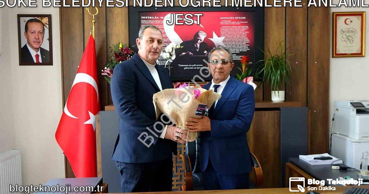 "Söke Belediyesi'nden Öğretmenlere Anlamlı Jest" başlıklı haber için fotorealistik, profesyonel bir