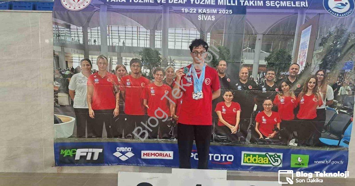 "Sivas'taki Yarışmalarda Aydınlı Sporcu Beş Madalya Kazandı" başlıklı haber için fotorealistik, prof