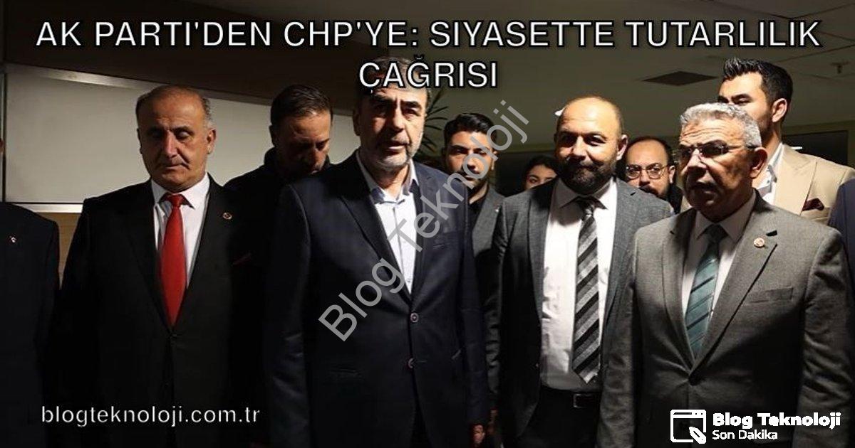 "AK Parti'den CHP'ye: Siyasette Tutarlılık Çağrısı" başlıklı haber için fotorealistik, profesyonel b
