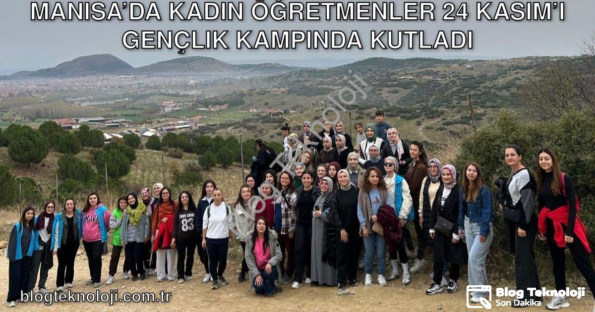 "Manisa’da Kadın Öğretmenler 24 Kasım’ı Gençlik Kampında Kutladı" başlıklı haber için fotorealistik,
