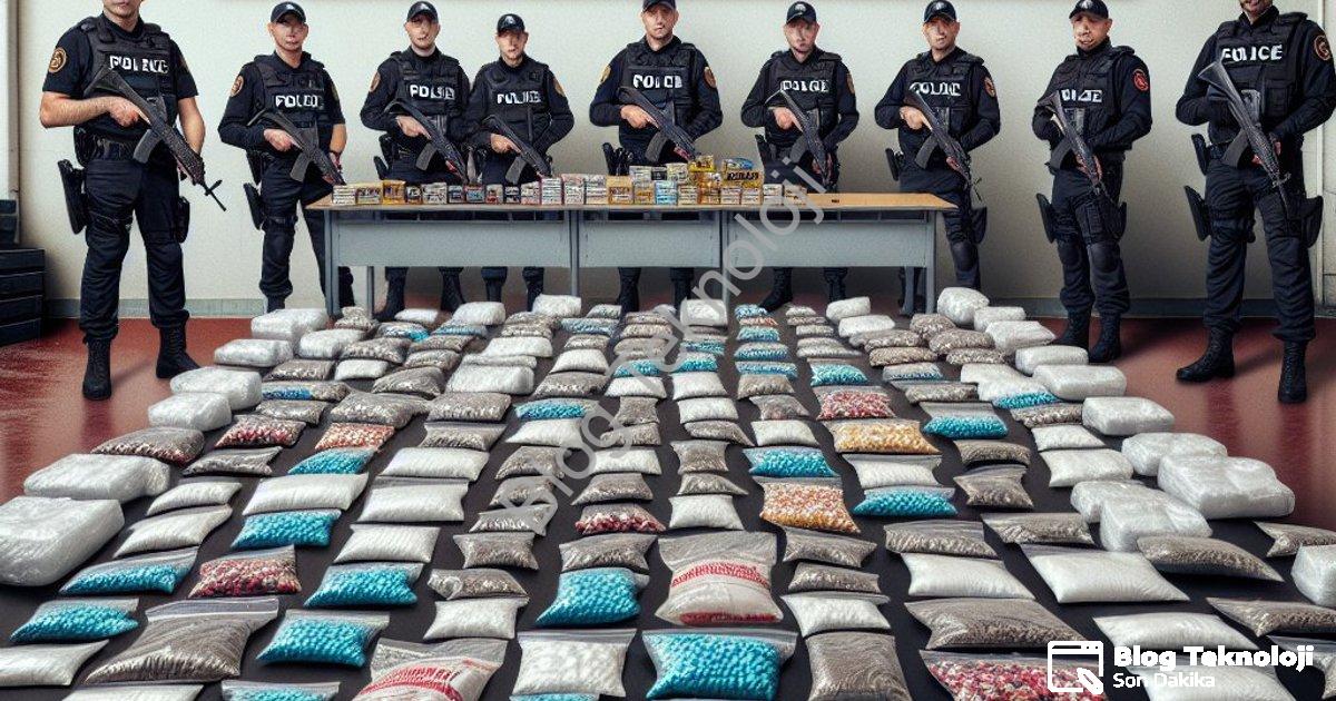 "İzmir'de Uyuşturucuya Geçit Yok: Binlerce Hap ve Metamfetamin Yakalandı" başlıklı haber için fotore
