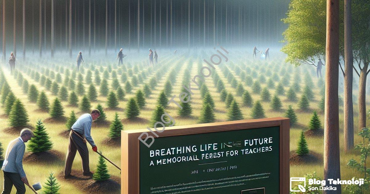 "Çivril’de Geleceğe Nefes: Öğretmenler İçin Hatıra Ormanı Kuruldu" başlıklı haber için fotorealistik