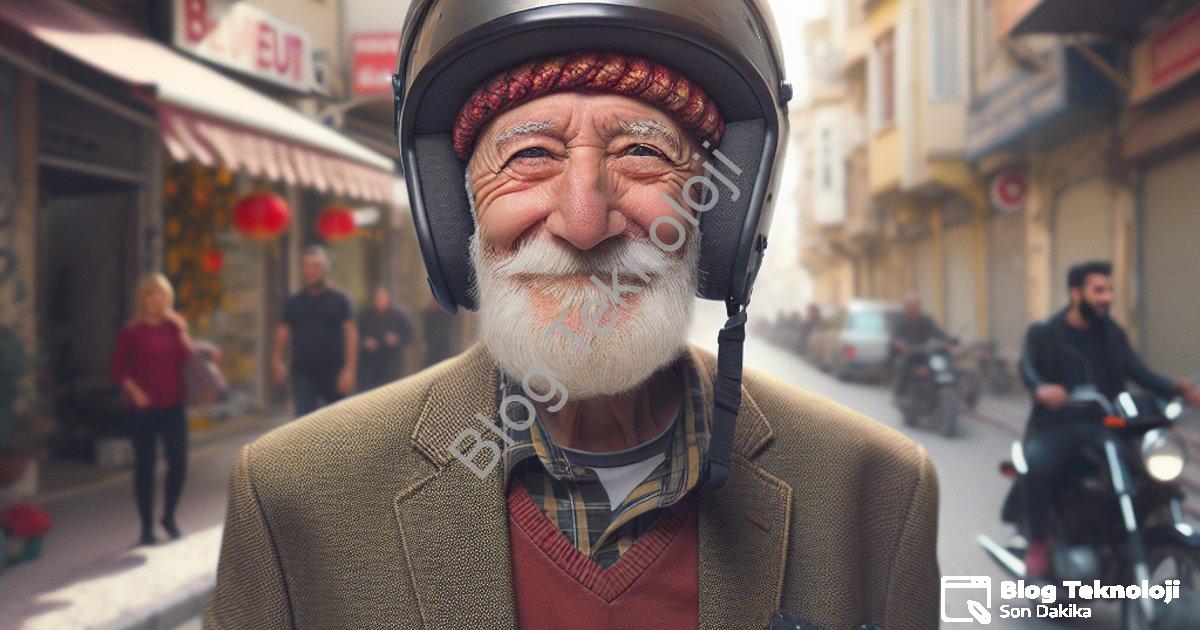 "Denizli'de Kask Yerine Miğfer Takan Hasan Dede Sosyal Medyayı Salladı" başlıklı haber için fotoreal