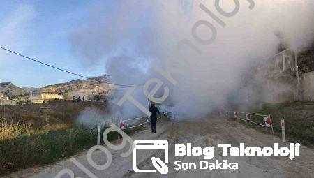 Aydın Germencik’te Jeotermal Hattı Patladı: Yol Ulaşıma Kapandı