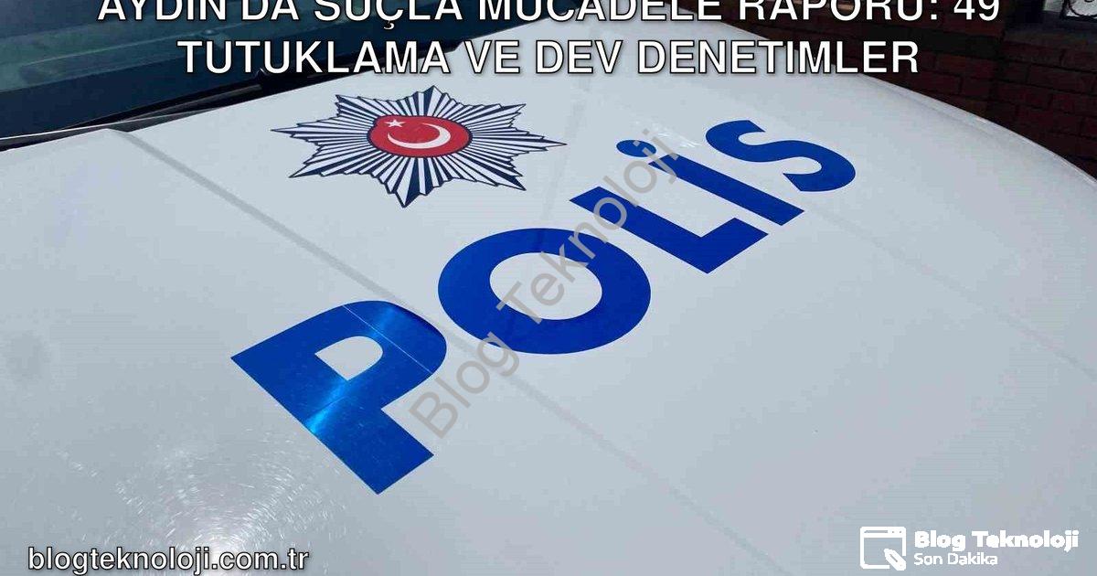 "Aydın'da Suçla Mücadele Raporu: 49 Tutuklama ve Dev Denetimler" başlıklı haber için fotorealistik,