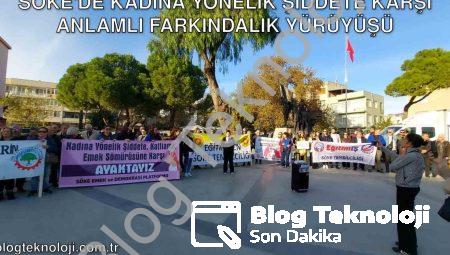 Söke’de Kadına Yönelik Şiddete Karşı Anlamlı Farkındalık Yürüyüşü