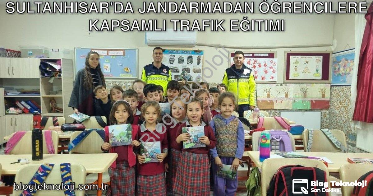"Sultanhisar'da Jandarmadan Öğrencilere Kapsamlı Trafik Eğitimi" başlıklı haber için fotorealistik,