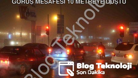 Denizli’de Yoğun Sis Hayatı Felç Etti: Görüş Mesafesi 10 Metreye Düştü