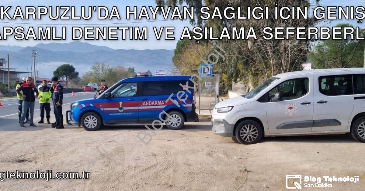 "Karpuzlu'da Hayvan Sağlığı İçin Geniş Kapsamlı Denetim ve Aşılama Seferberliği" başlıklı haber için
