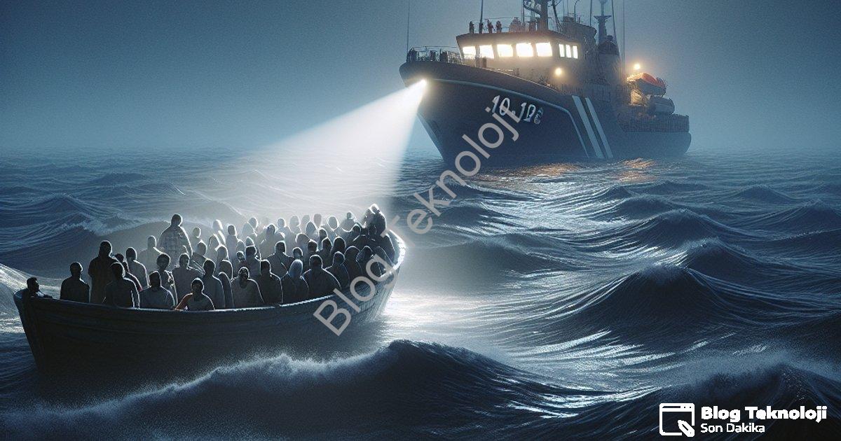 "İzmir Açıklarında Hareketli Saatler: 120 Düzensiz Göçmen Yakalandı" başlıklı haber için fotorealist