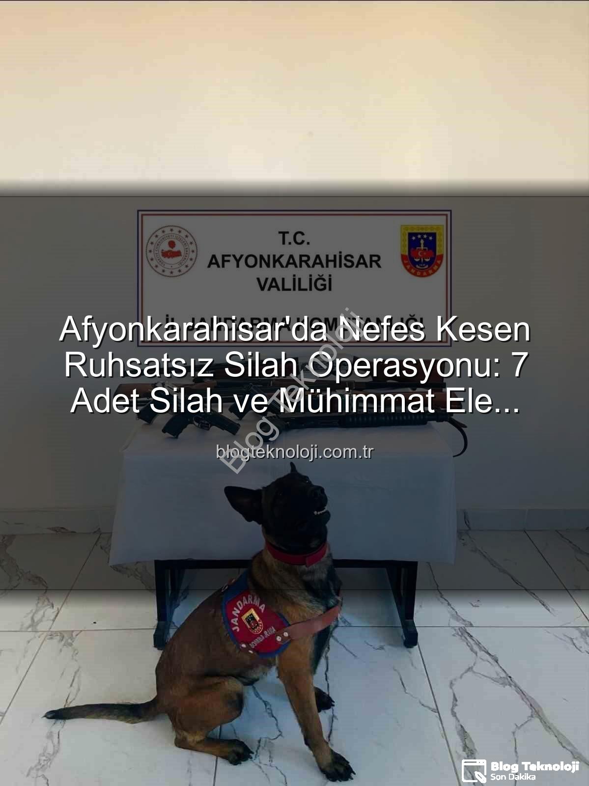 ruhsatsız silah operasyonu - Afyonkarahisar'da Nefes Kesen Ruhsatsız Silah Operasyonu: 7 Adet Silah ve Mühimmat Ele Geçirildi!